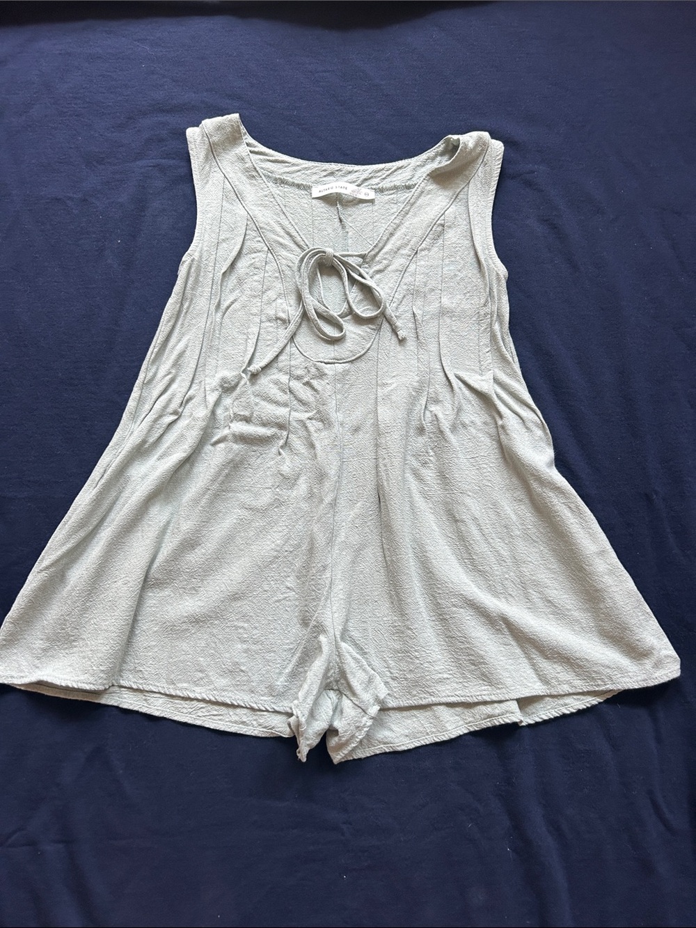 Altar’d State Sage Green Sleeveless Romper